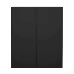 Guardaroba 2 ante Taxus, 61x182 h220 cm, Bianco e Nero<Dmora Online