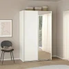Guardaroba 2 ante Teheran, 65x119 h200 cm, Bianco e Trasparente<Dmora Best