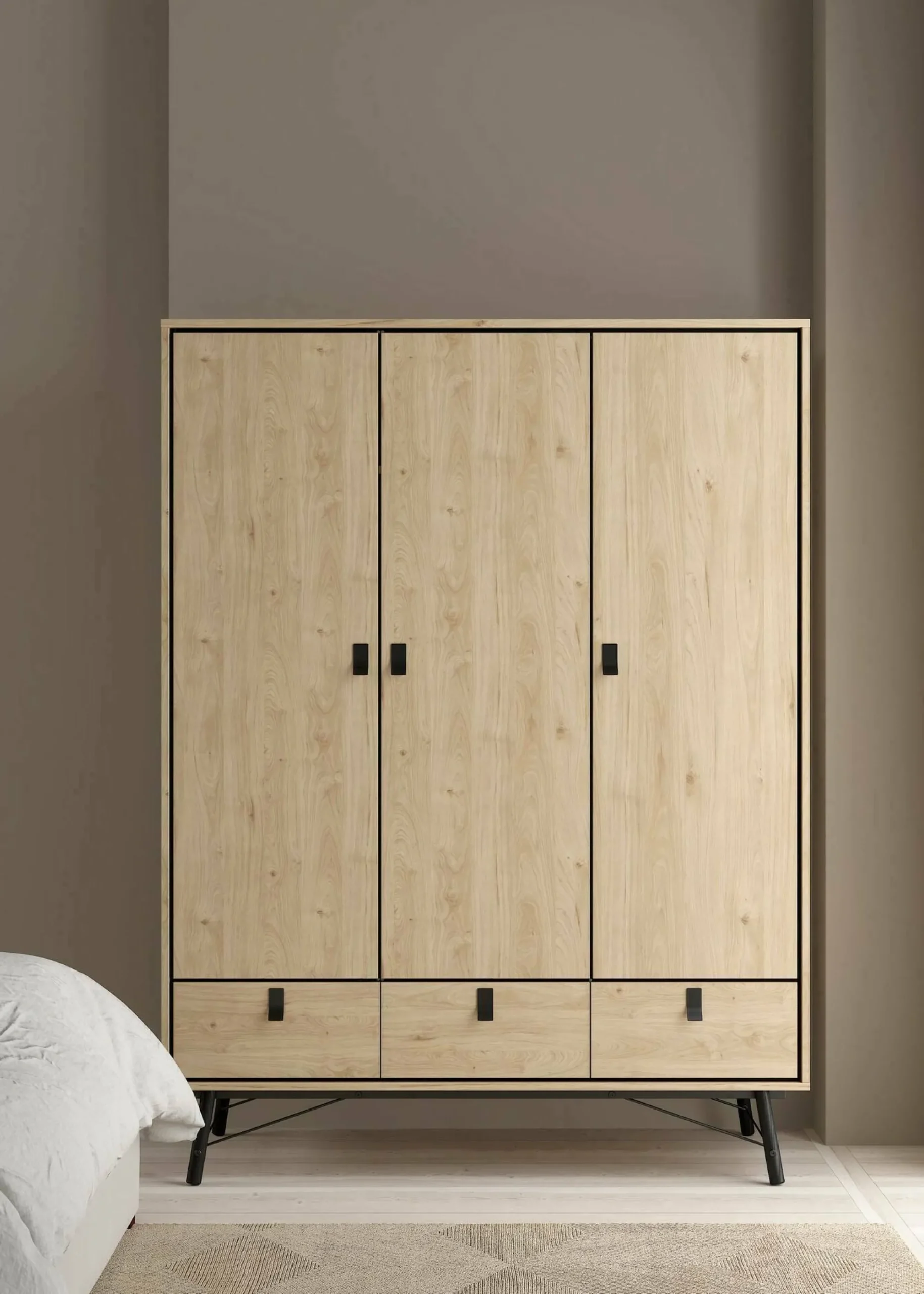 Guardaroba 3 ante Virgil, 60x150 h200 cm,<Dmora Cheap