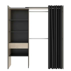 Guardaroba Arim, 160x50h205 cm, Rovere e Antracite<Dmora Cheap