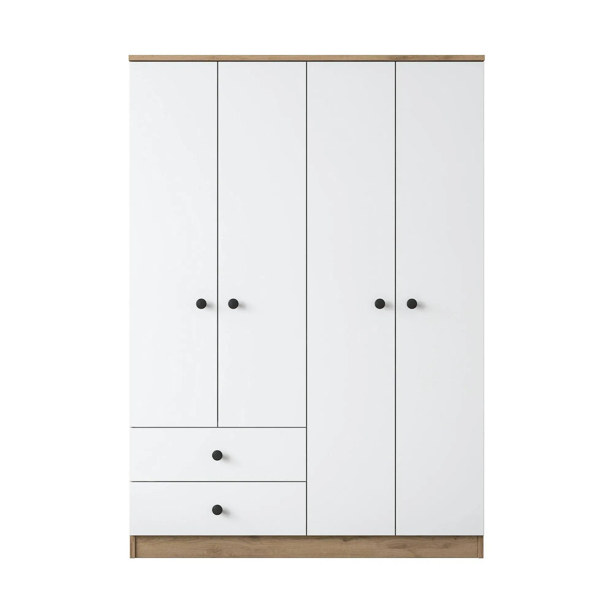 Guardaroba grande Acanto, 120x43 h170 cm, Noce e Bianco<Dmora Best