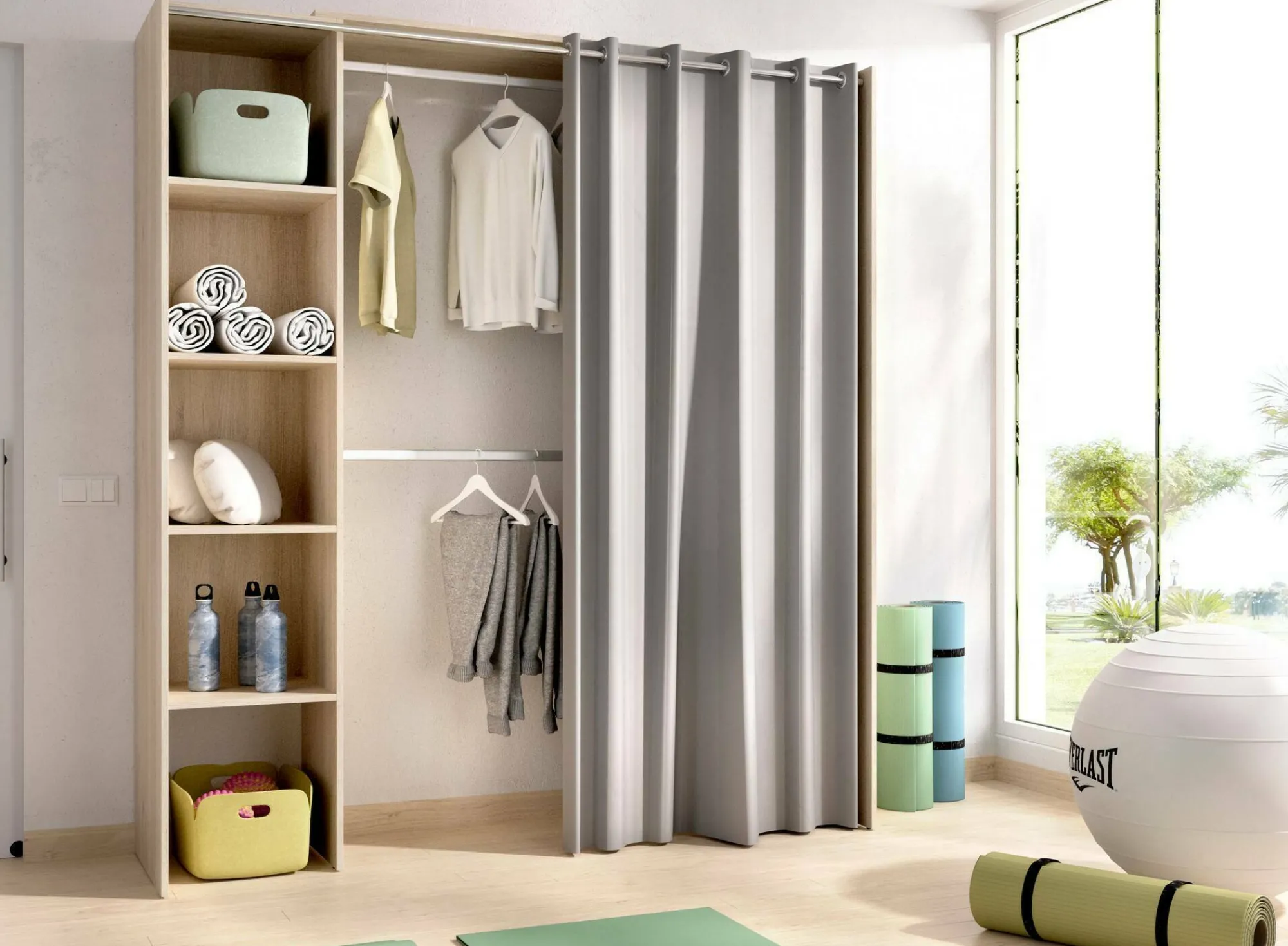 Guardaroba grande Caloy, 180x50 h205 cm,<Dmora Fashion