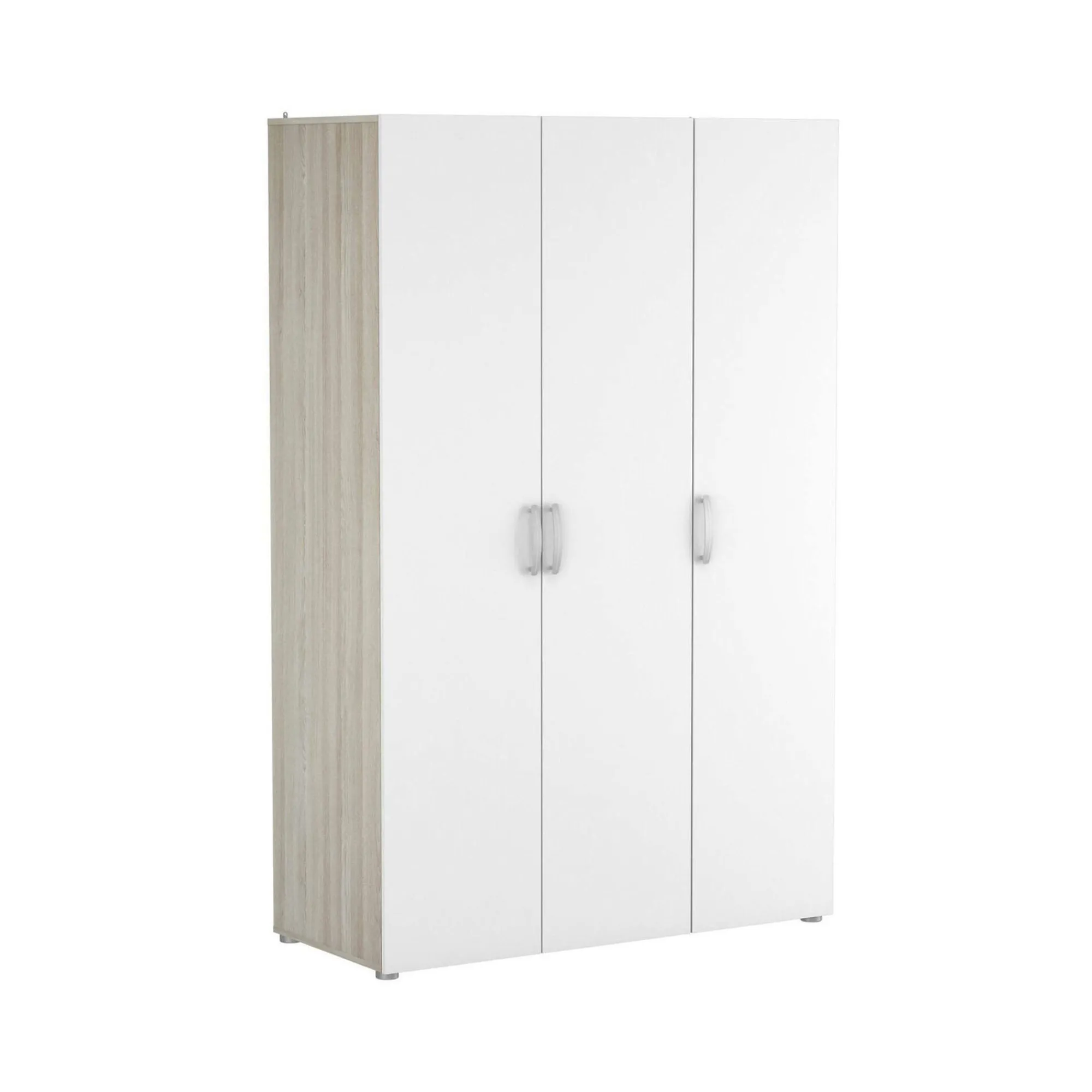 Guardaroba grande Dania, 119x51 h185 cm, Rovere e Bianco opaco<Dmora Store