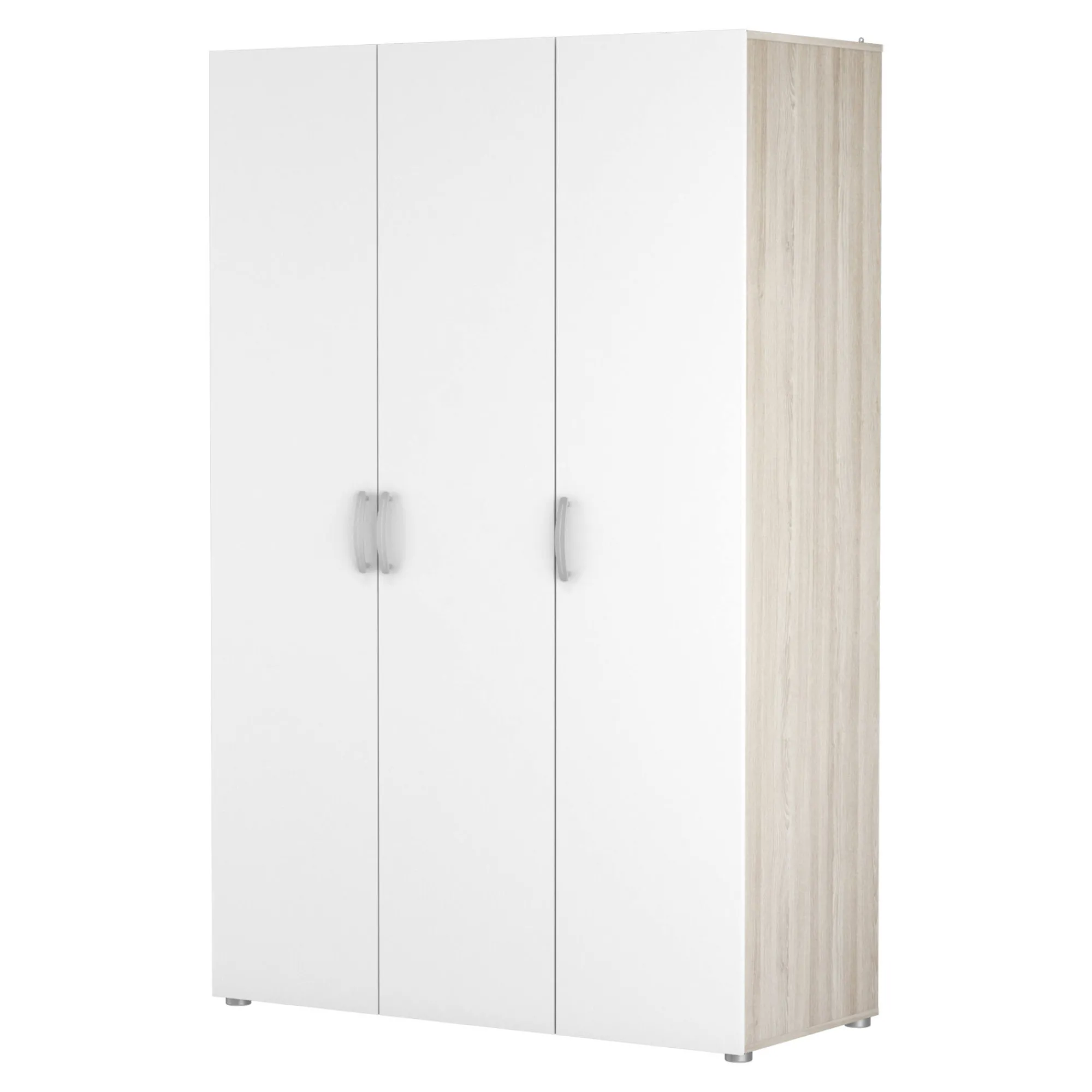 Guardaroba grande Dania, 119x51 h185 cm, Rovere e Bianco opaco<Dmora Store