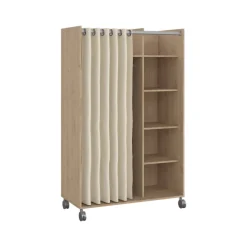 Guardaroba grande Dsesi, 48x100 h160 cm, Rovere e Beige<Dmora Best Sale