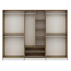Guardaroba grande Gaspard, 277x52 h208 cm, Bianco e Oro<Dmora Cheap