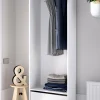 Guardaroba grande Islamabad, 60x45 h205 cm, Bianco e Rovere<Dmora Best