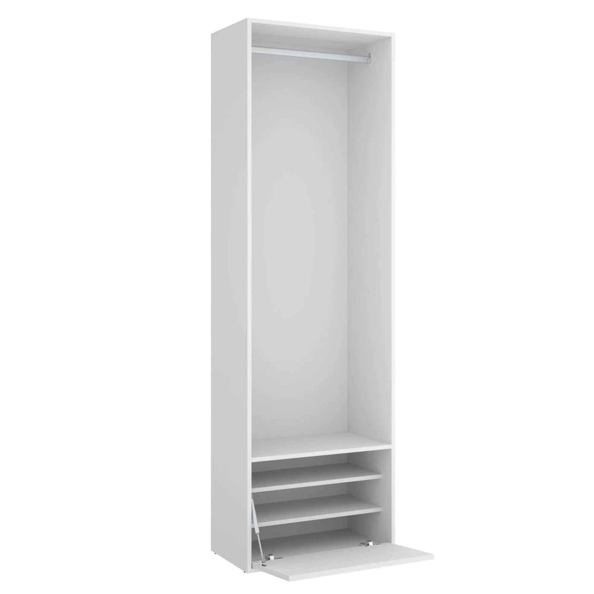 Guardaroba grande Islamabad, 60x45 h205 cm, Bianco e Rovere<Dmora Best