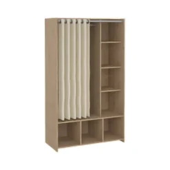 Guardaroba grande Jal, 48x105 h180 cm, Rovere e Beige<Dmora Cheap