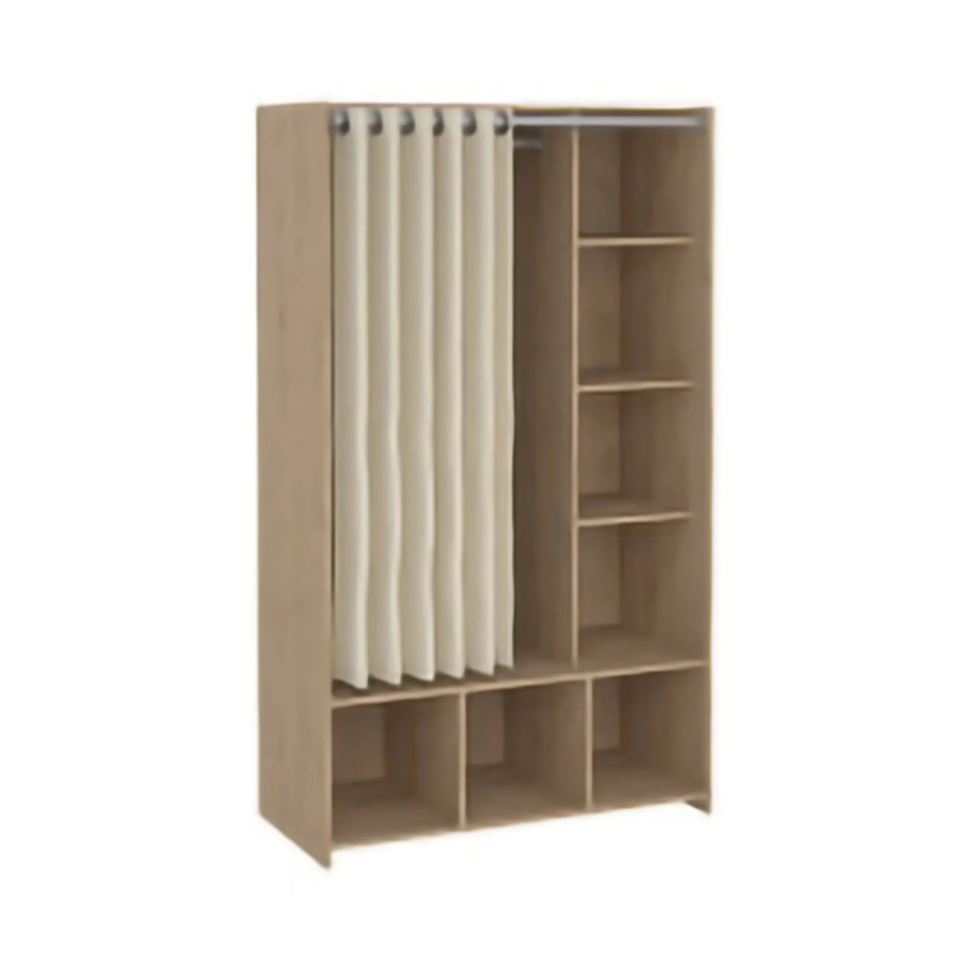 Guardaroba grande Jal, 48x105 h180 cm, Rovere e Beige<Dmora Cheap