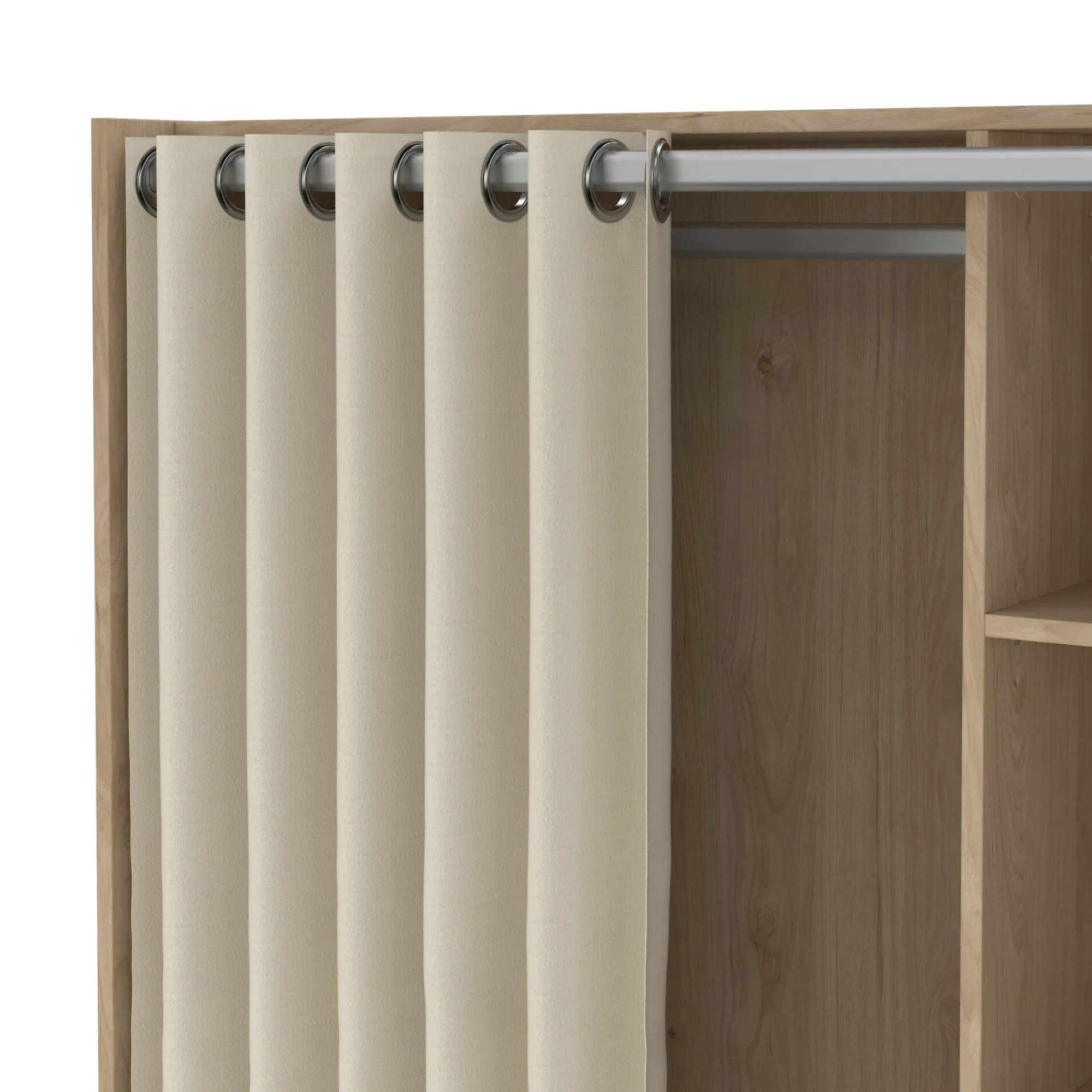 Guardaroba grande Jal, 48x105 h180 cm, Rovere e Beige<Dmora Cheap