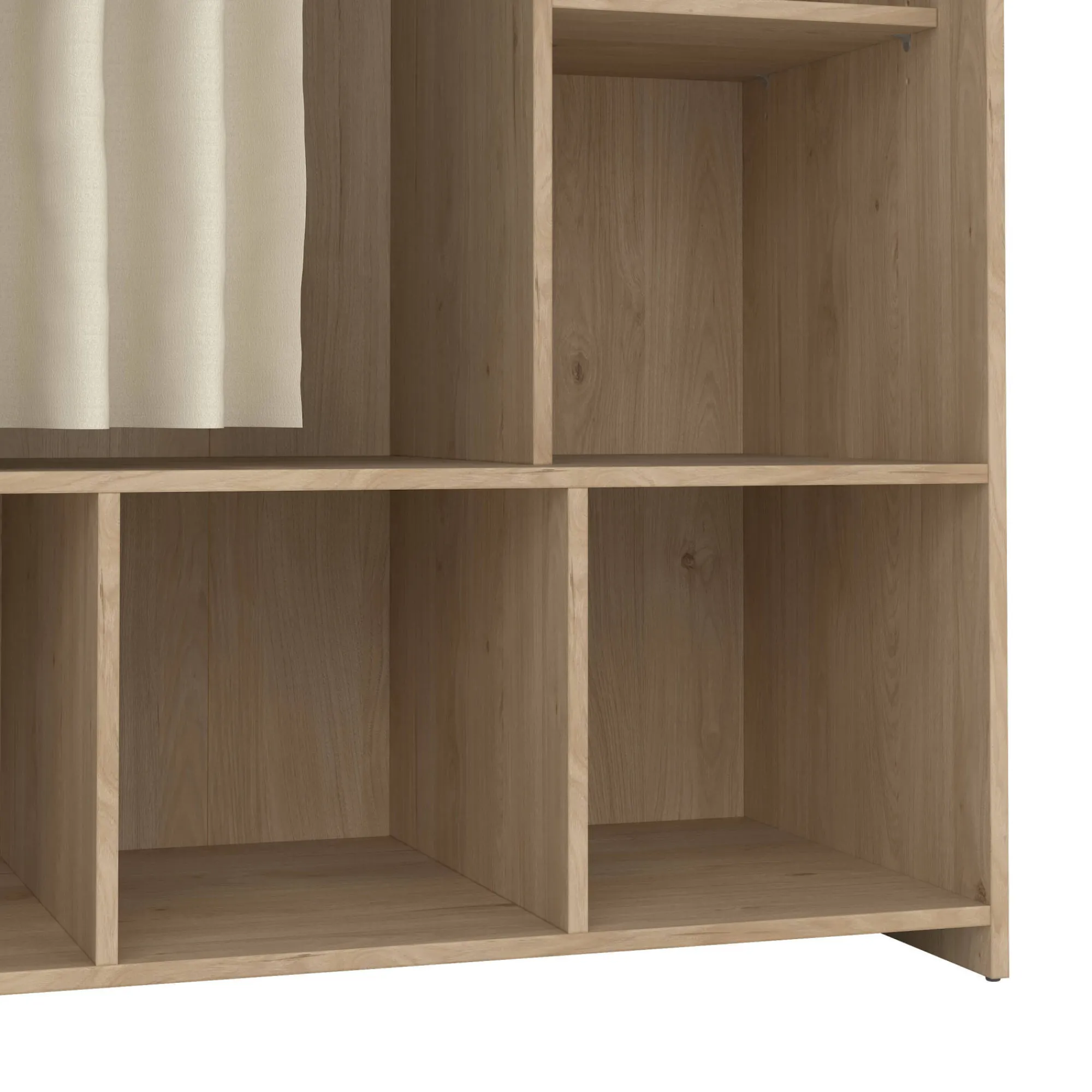 Guardaroba grande Jal, 48x105 h180 cm, Rovere e Beige<Dmora Cheap