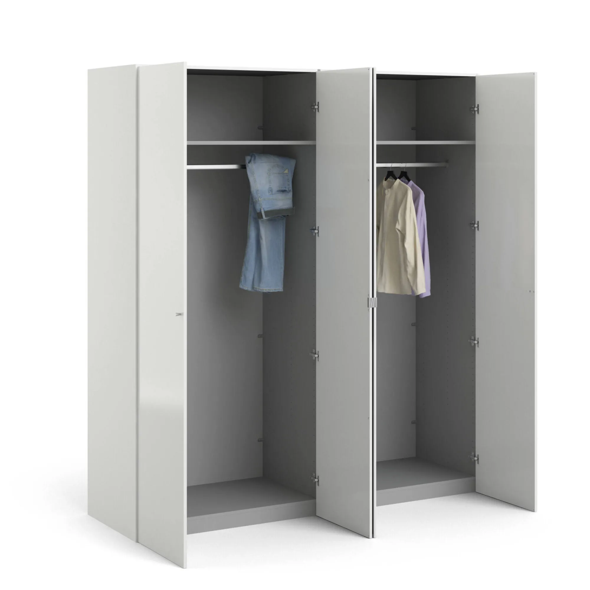 Guardaroba grande Keila, 196x60 h219 cm, Quercia e Bianco<Dmora Best