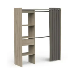 Guardaroba grande Serpentina, 167x50 h192 cm, Rovere e Bianco opaco<Dmora Best Sale