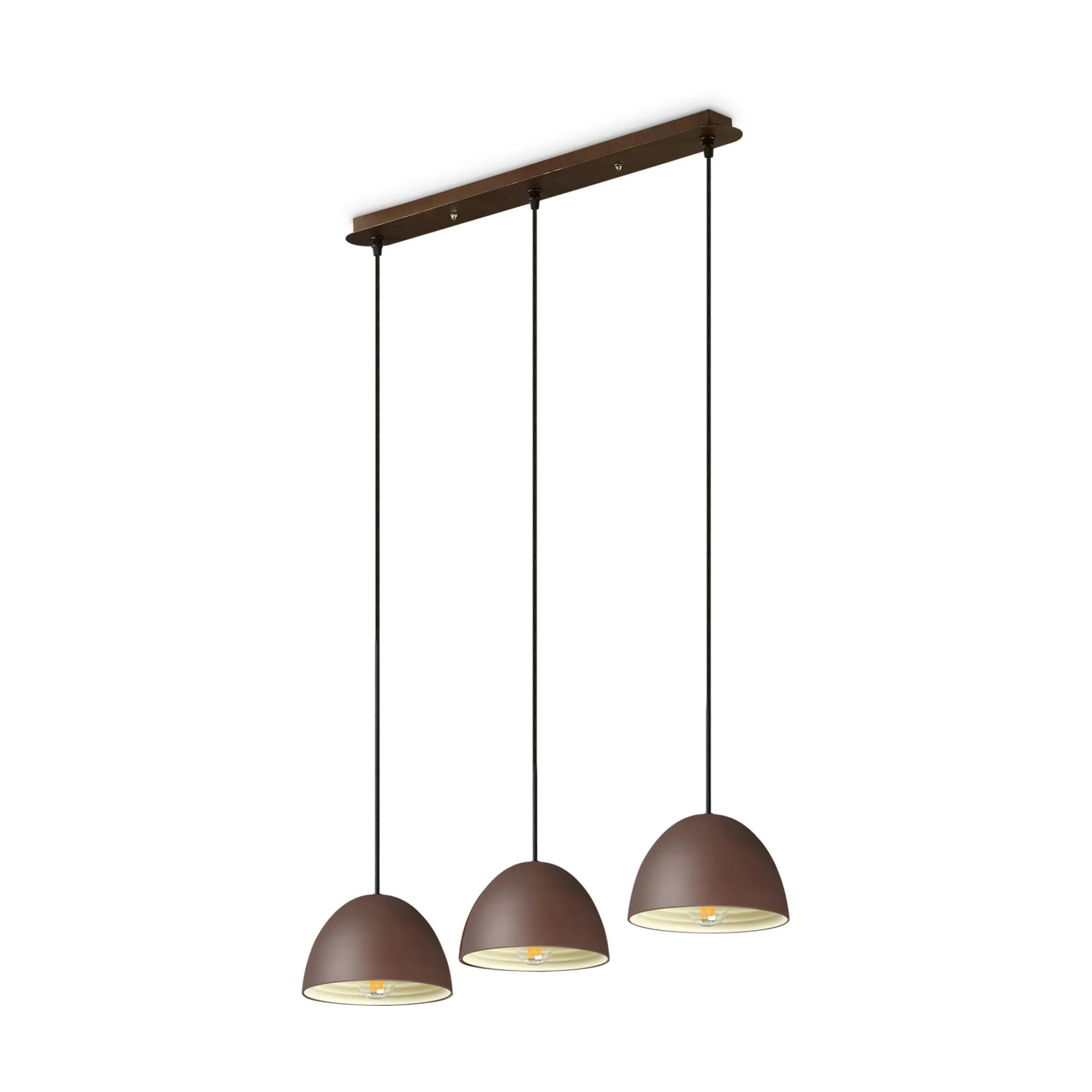 Ideal-Lux - Lampada a sospensione FOLK SP3 COFFEE, 72 x 18 x h42 cm,<Dmora Clearance