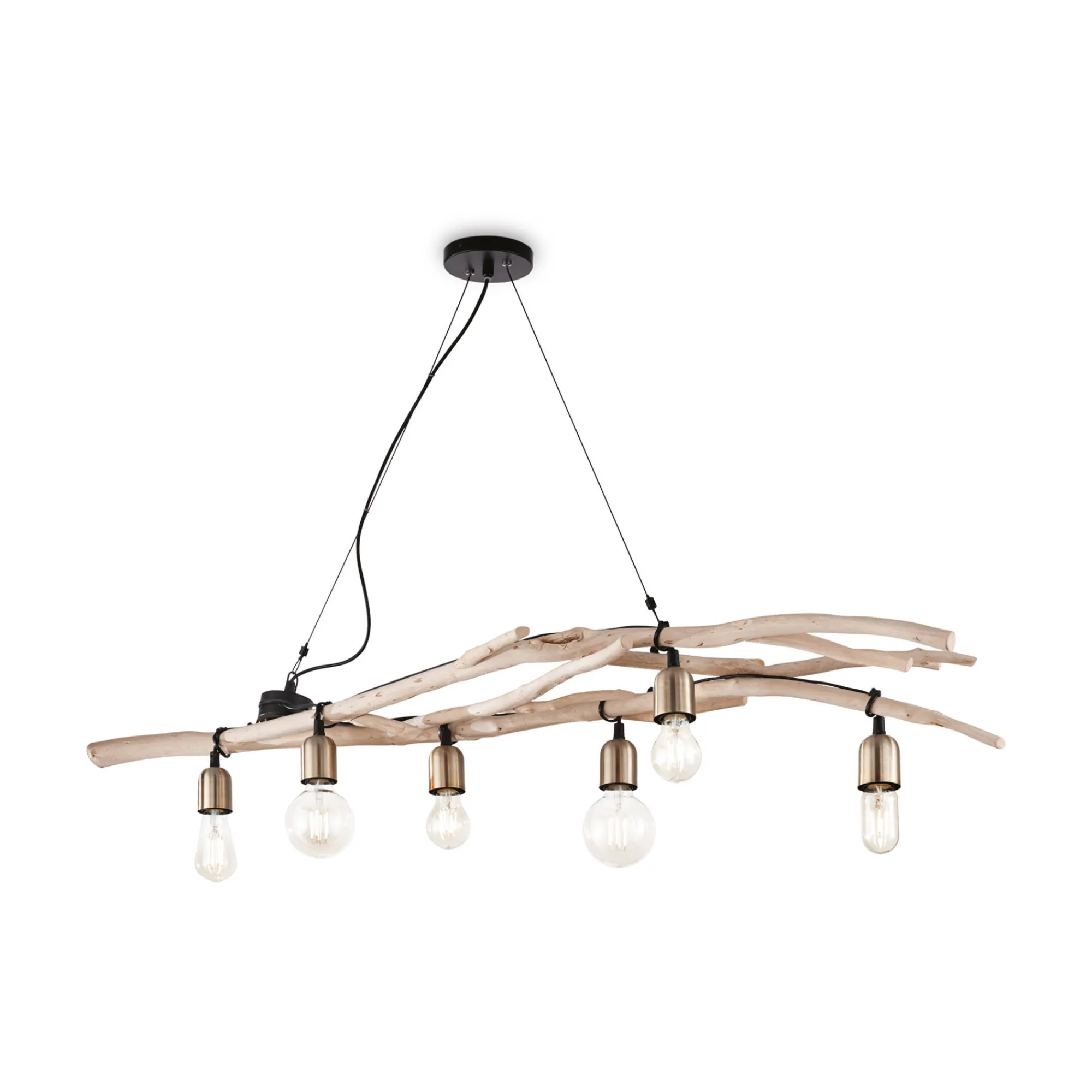 Ideal-Lux - Lampada a sospensione DRIFTWOOD SP6, 140 x 30 x h45 cm,<Dmora Online