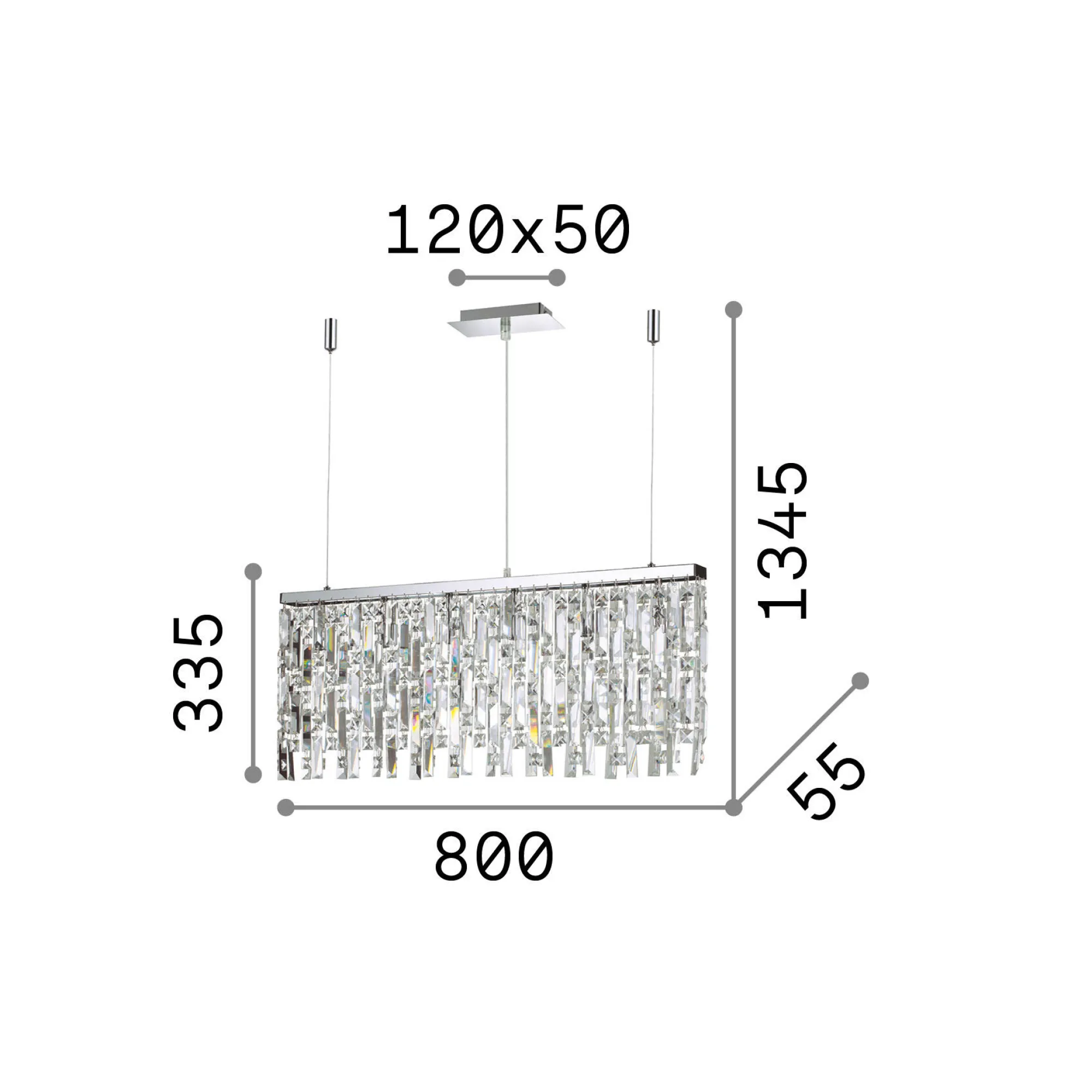 Ideal-Lux - Lampada a sospensione ELISIR SP6 , 80 x 6 x h59 cm,<Dmora Best