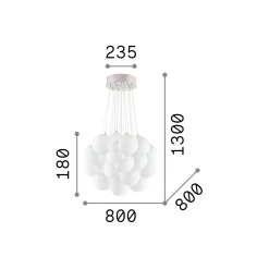 Ideal-Lux - Lampada a sospensione MAPA PLUS SP22, 80 x 80 x h43 cm,<Dmora Best Sale