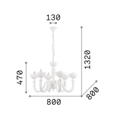 Ideal-Lux - Lampada a sospensione BON BON SP6 , 80 x 80 x h72 cm,<Dmora Sale
