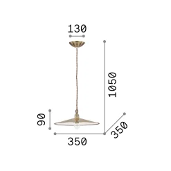 Ideal-Lux - Lampada a sospensione CANTINA SP1 , 35 x 35 x h34 cm,<Dmora Best