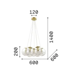 Ideal-Lux - Lampada a sospensione MAPA SAT SP7 NICKEL, 60 x 60 x h45 cm,<Dmora Cheap