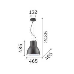 Ideal-Lux - Lampada a sospensione BREEZE SP1 BIG, 47 x 47 x h74 cm,<Dmora Outlet