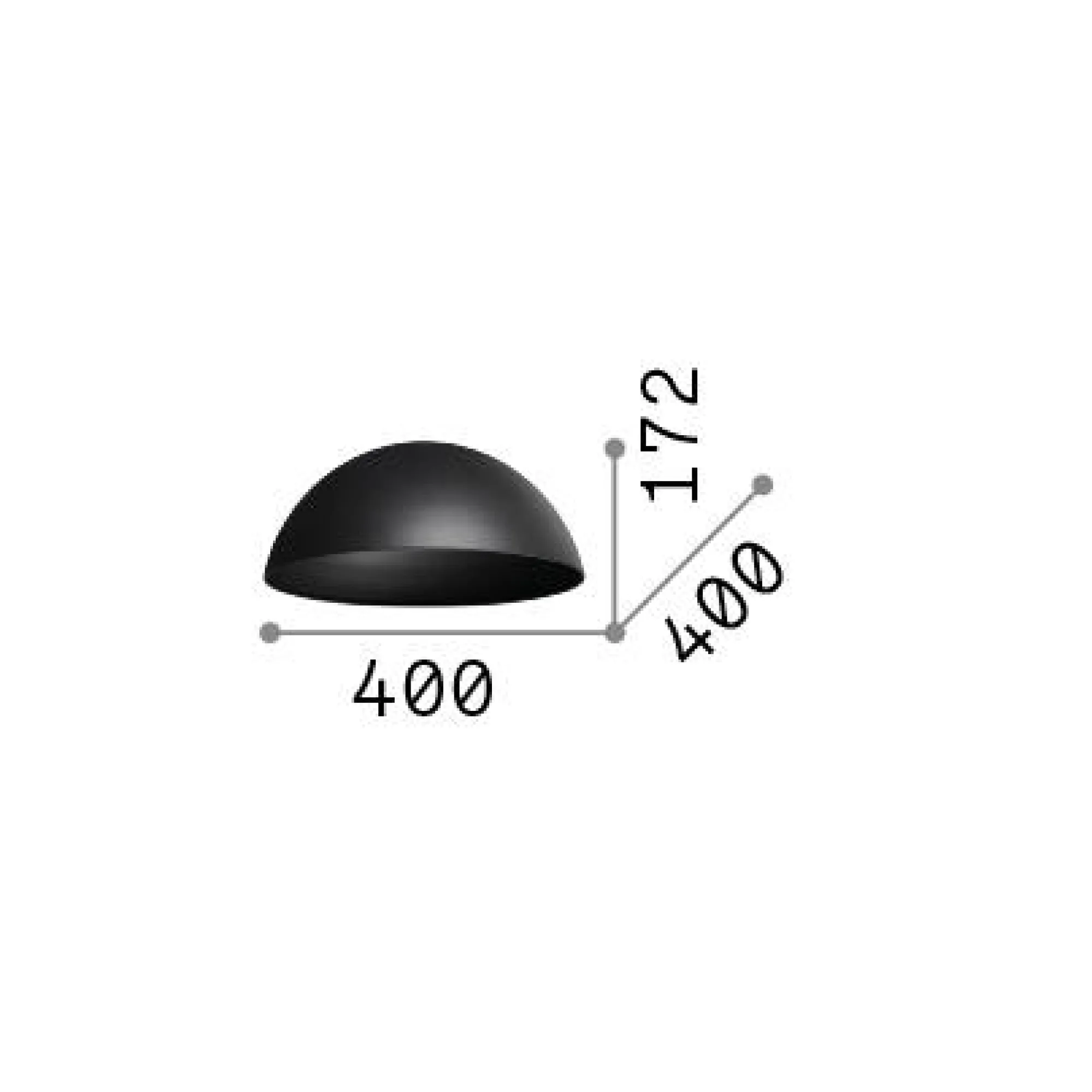 Ideal-Lux - Lampada a sospensione MIX UP SHADE CALOTTA BIG , 40 x 40 x h17 cm,<Dmora Online