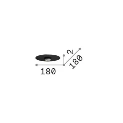 Ideal-Lux - Lampada a sospensione MIX UP SHADE PIATTO , 18 x 18 x h0 cm,<Dmora Flash Sale