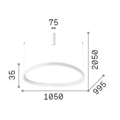 Ideal-Lux - Lampada a sospensione GEMINI SP D105 ON-OFF , 105 x 100 x h29 cm,<Dmora Fashion