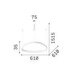 Ideal-Lux - Lampada a sospensione GEMINI SP D061 DALI/PUSH , 61 x 61 x h44 cm,<Dmora Cheap
