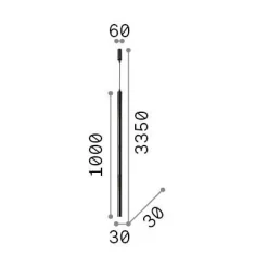 Ideal-Lux - Lampada a sospensione ULTRATHIN SP D100 ROUND DALI/PUSH , 6 x 6 x h137 cm,<Dmora Outlet