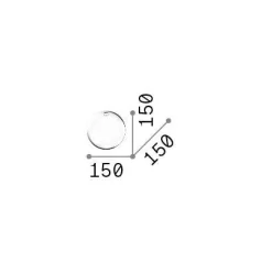 Ideal-Lux - Lampada a sospensione RUBBER VETRO D15 FUME', 15 x 15 x h15 cm,<Dmora Shop