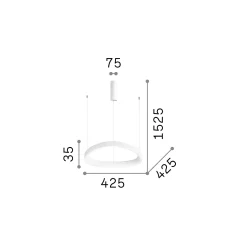 Ideal-Lux - Lampada a sospensione GEMINI SP D042 ON-OFF , 43 x 43 x h29 cm,<Dmora Hot