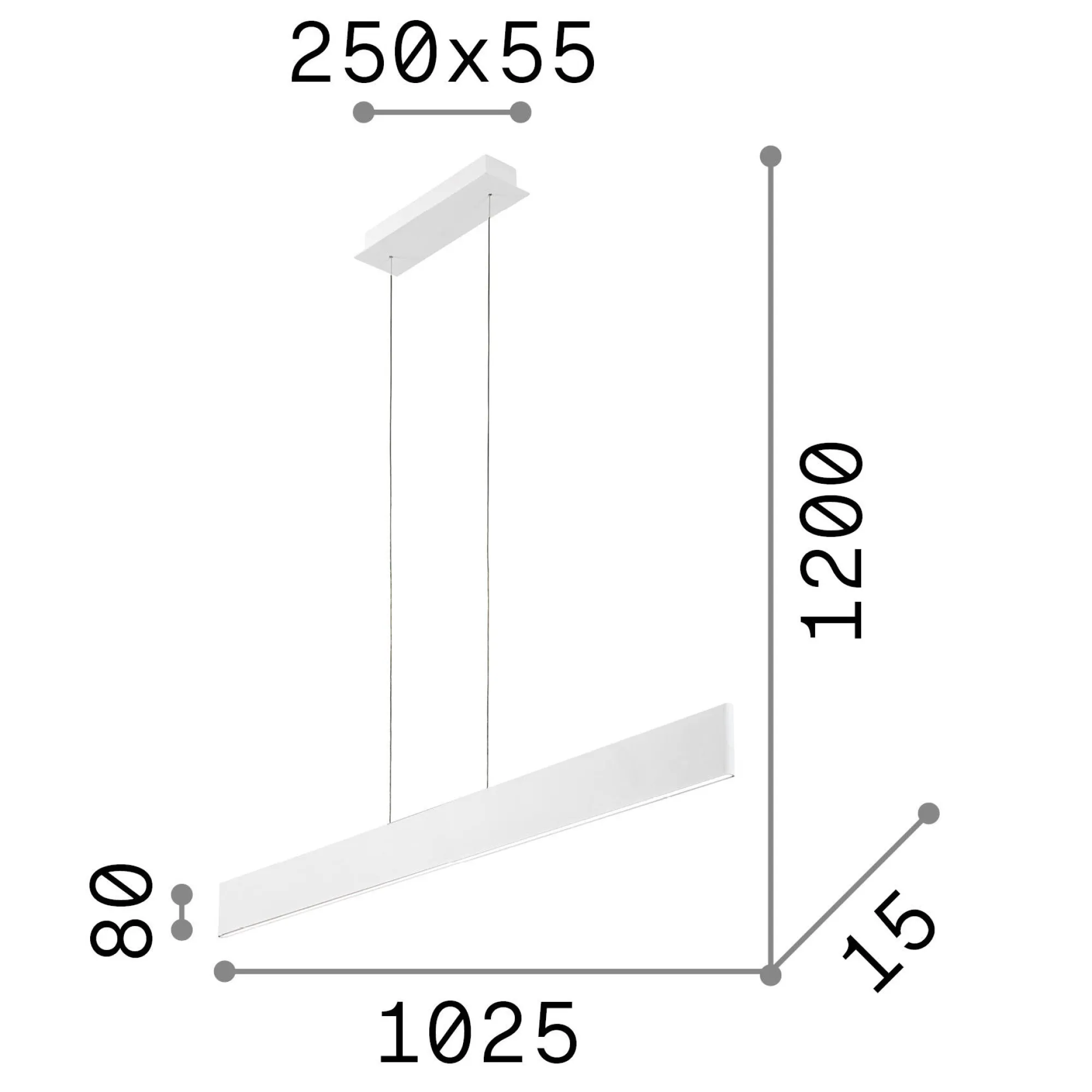 Ideal-Lux - Lampada a sospensione DESK SP1 , 103 x 2 x h33 cm,<Dmora Outlet