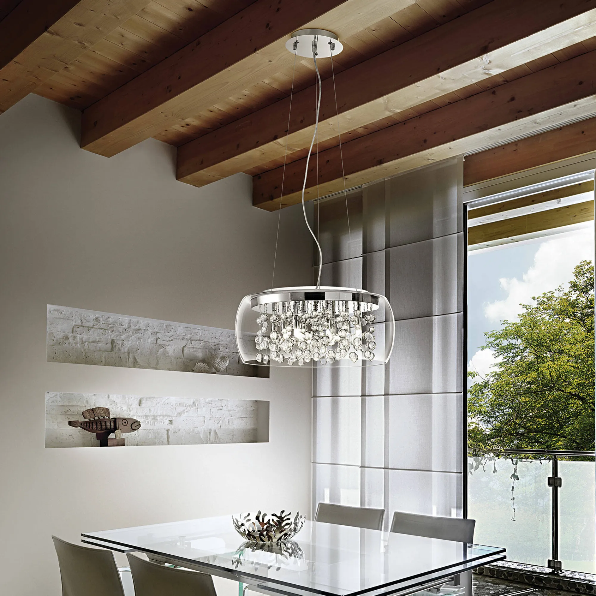 Ideal-Lux - Lampada a sospensione AUDI-80 SP5 , 40 x 40 x h45 cm,<Dmora Outlet