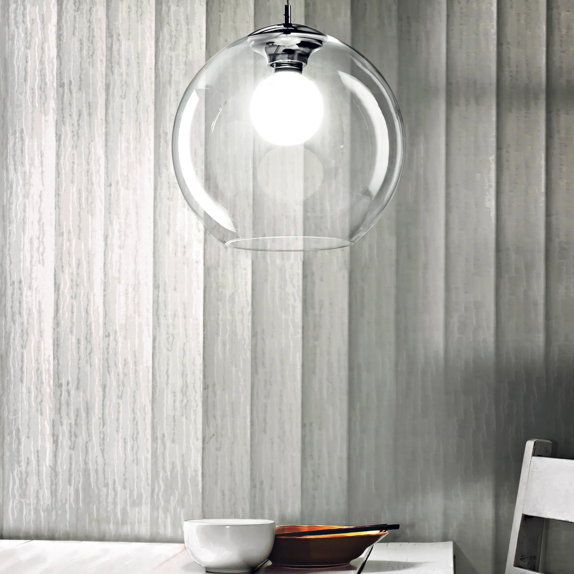 Ideal-Lux - Lampada a sospensione NEMO SP1 D40 , 40 x 40 x h62 cm,<Dmora Best