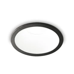 Ideal-Lux - Lampada da incasso GAME TRIM ROUND 11W 3000K BK WH, 9 x 9 x h8 cm, Bianco e Nero<Dmora Best