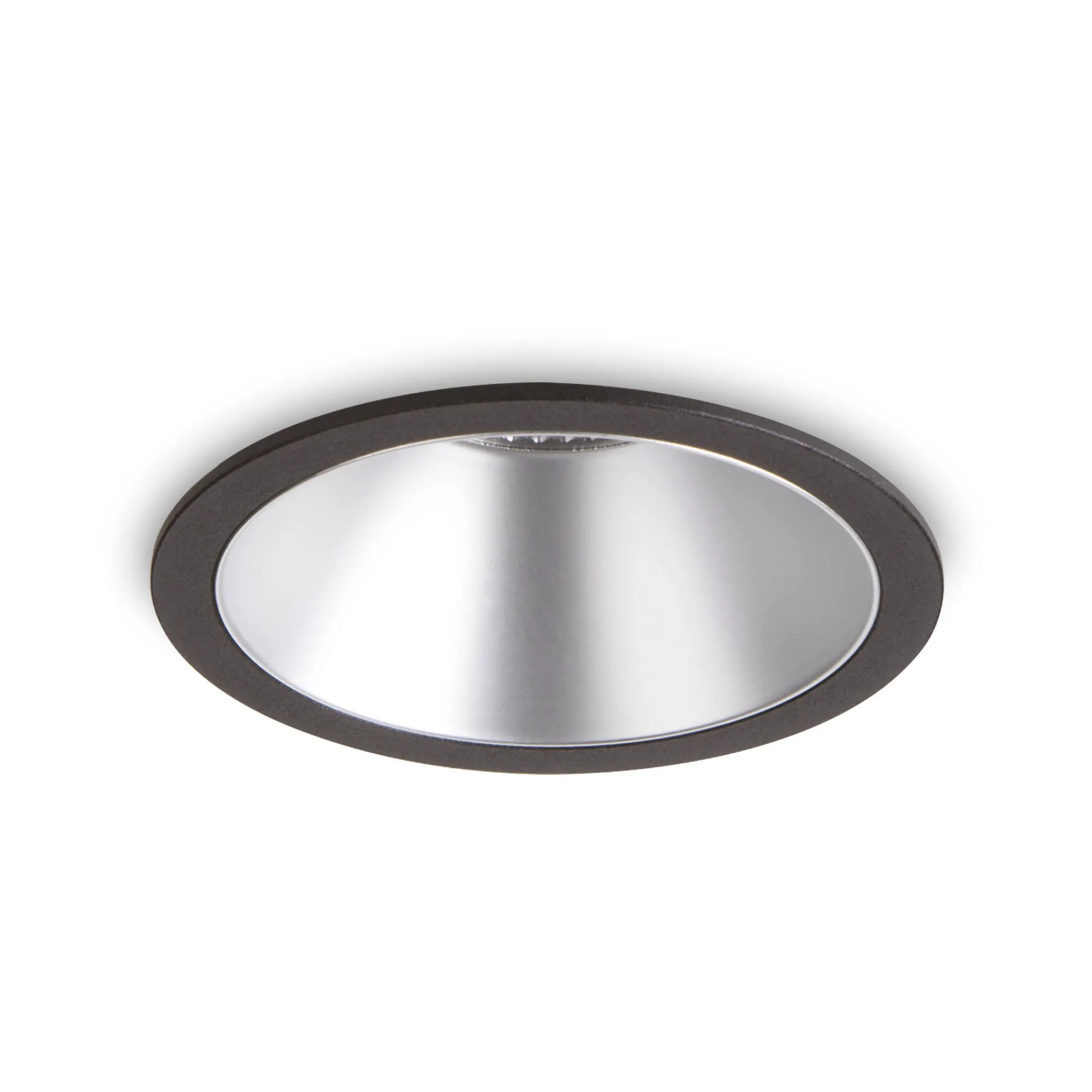 Ideal-Lux - Lampada da incasso GAME TRIM ROUND 11W 3000K BK SL, 9 x 9 x h8 cm, Nero e Argento<Dmora Flash Sale