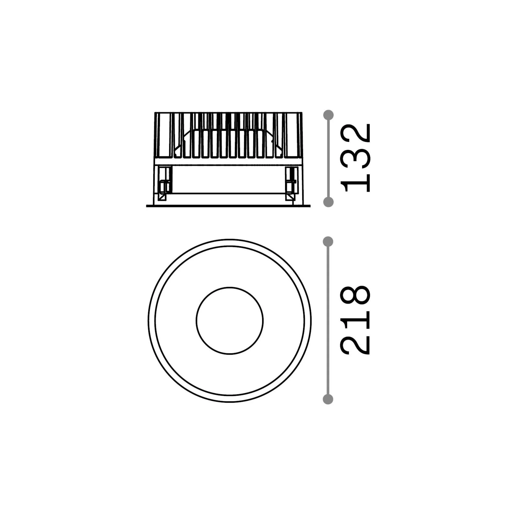 Ideal-Lux - Lampada da incasso OFF FI 42W 3000K BK, 22 x 22 x h13 cm,<Dmora Clearance