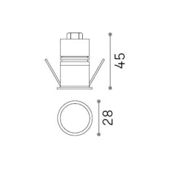 Ideal-Lux - Lampada da incasso QUARK FI 3.0W 3000K WH, 3 x 3 x h5 cm,<Dmora Shop