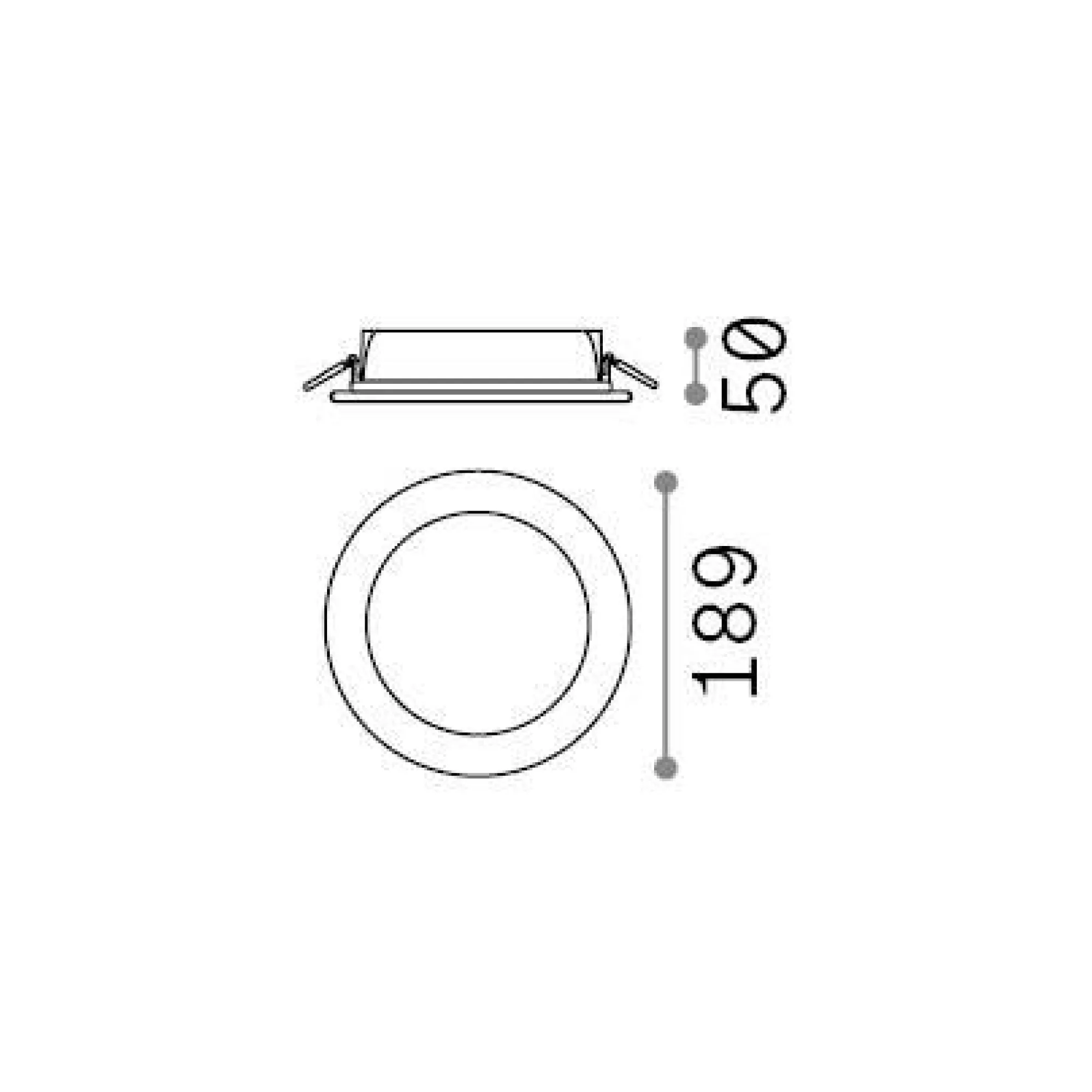 Ideal-Lux - Lampada da incasso BASIC FI IP65 20W ROUND, 19 x 19 x h5 cm,<Dmora Sale