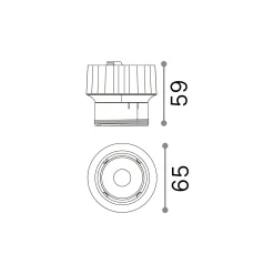 Ideal-Lux - Lampada da incasso DYNAMIC SOURCE 10W 2700K, 7 x 7 x h6 cm,<Dmora Sale