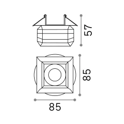 Ideal-Lux - Lampada da incasso SOUL-1 FI, 9 x 9 x h6 cm,<Dmora Clearance