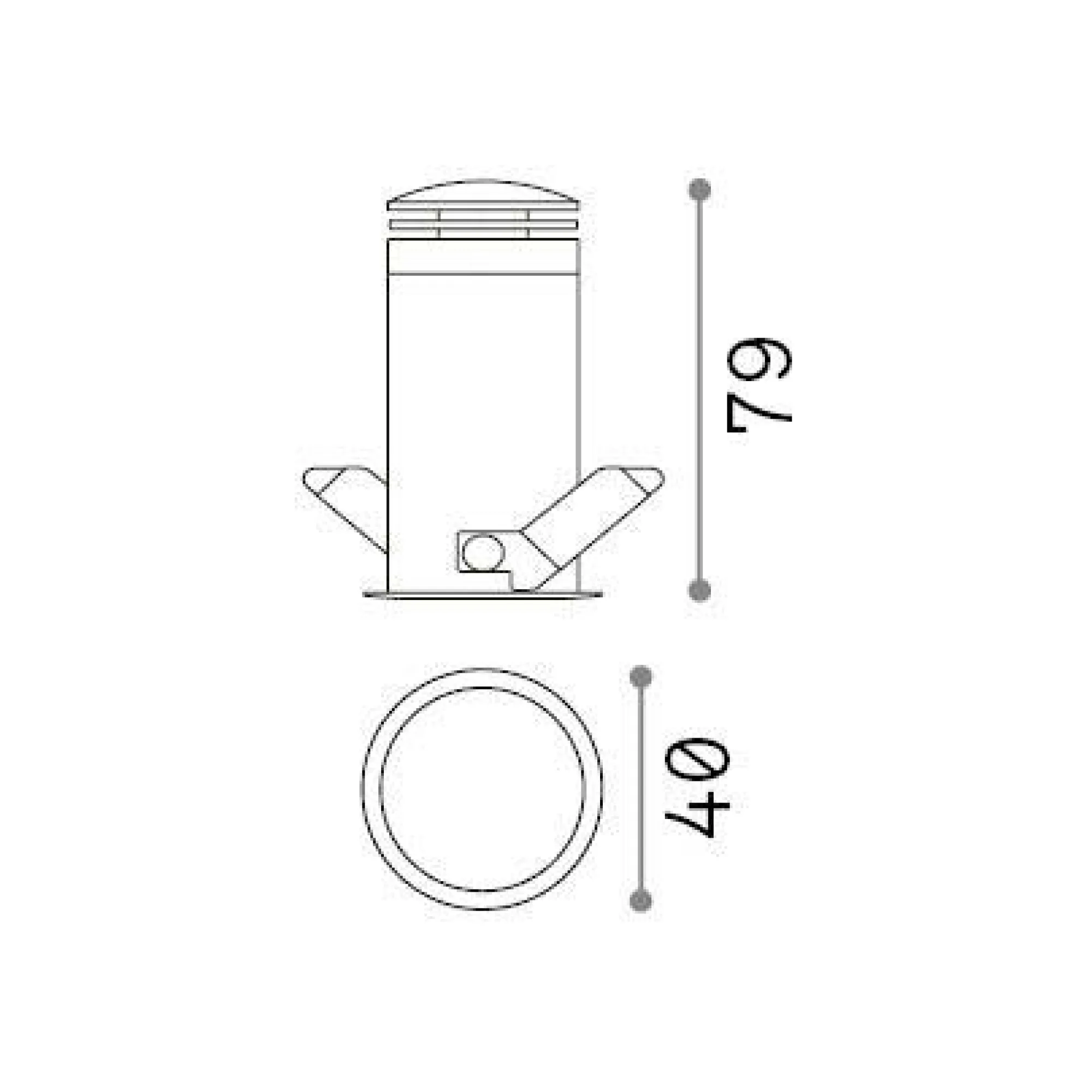 Ideal-Lux - Lampada da incasso QUARK FI 5.0W 3000K BK, 4 x 4 x h8 cm,<Dmora Hot