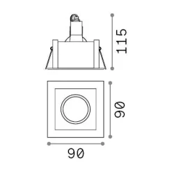 Ideal-Lux - Lampada da incasso FUNKY FI , 9 x 9 x h12 cm,<Dmora Cheap