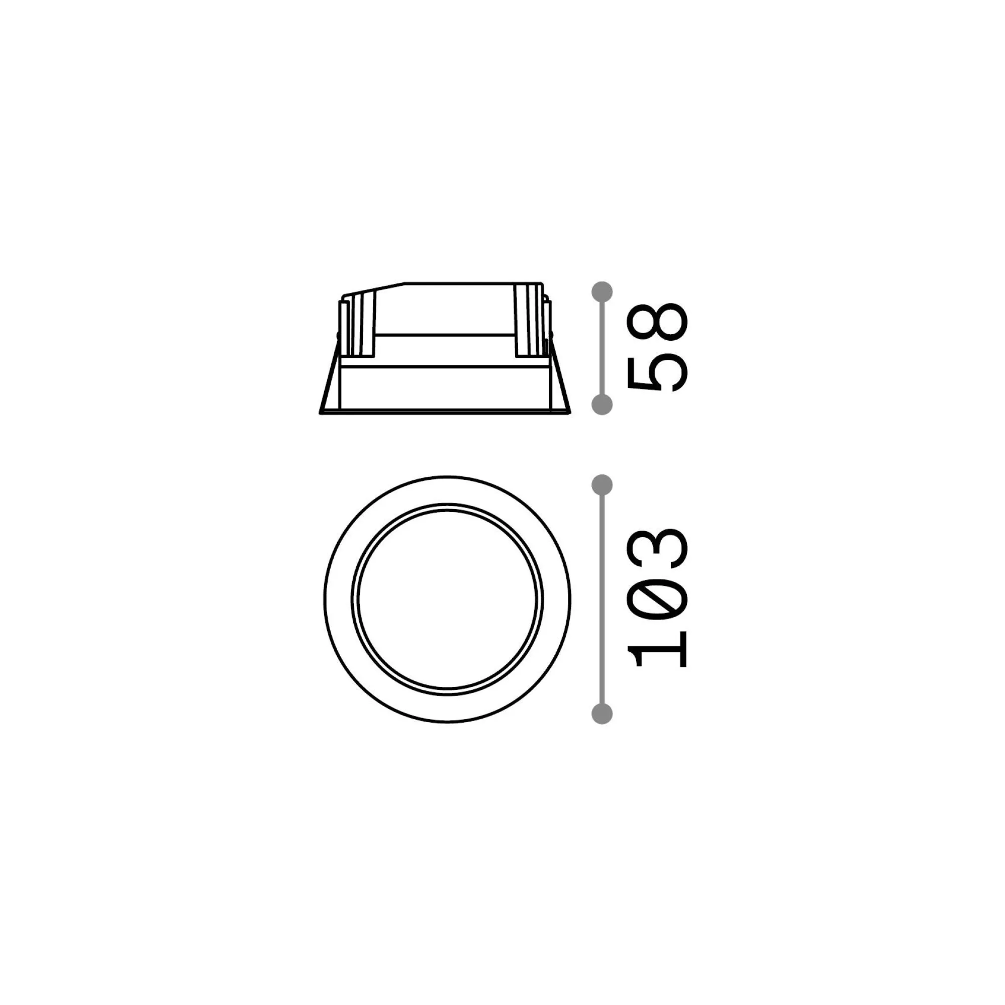 Ideal-Lux - Lampada da incasso BASIC FI ACCENT 10W 4000K, 10 x 10 x h6 cm,<Dmora Shop