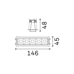 Ideal-Lux - Lampada da incasso LIKA FI TRIM 12W 4000K WH, 15 x 5 x h5 cm,<Dmora Discount