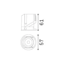 Ideal-Lux - Lampada da incasso BENTO SOURCE 09W 3000K, 6 x 6 x h6 cm,<Dmora New