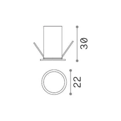 Ideal-Lux - Lampada da incasso QUARK FI 2.8W 3000K BK, 2 x 2 x h3 cm,<Dmora Best Sale