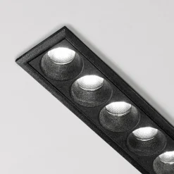 Ideal-Lux - Lampada da incasso LIKA FI SLIM 20W 3000K BK, 24 x 3 x h4 cm,<Dmora Best